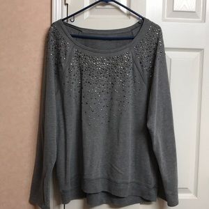 Apt 9 Long sleeved beaded sweatshirt
